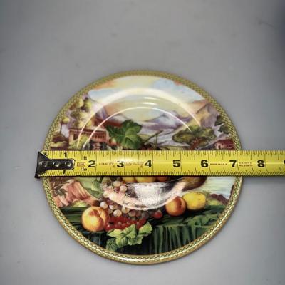 De Limoges France French Home Fruit Scene Dessert Plates Set of 3