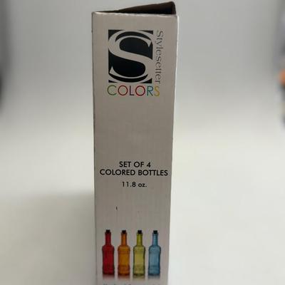 Set of 4 Colored Bottles 