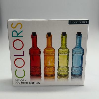 Set of 4 Colored Bottles 