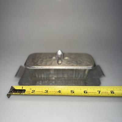Aluminum butter, sugar, and cream dishes