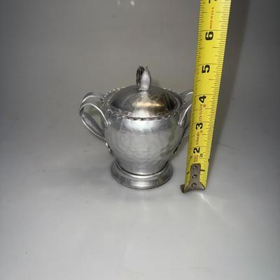 Aluminum butter, sugar, and cream dishes