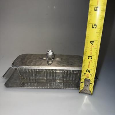 Aluminum butter, sugar, and cream dishes
