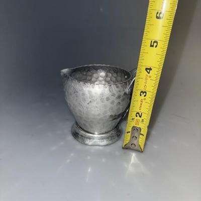 Aluminum butter, sugar, and cream dishes