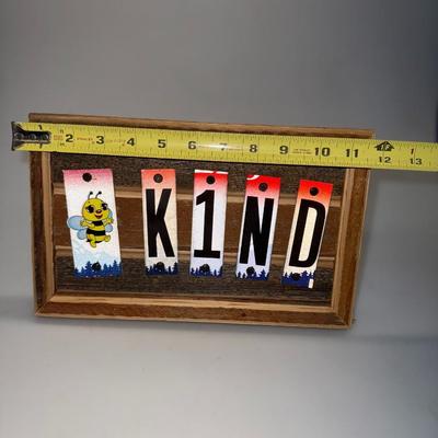 Idaho License Plate "K1ND" Artfully Crafted