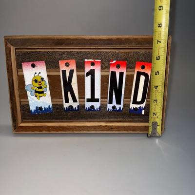 Idaho License Plate "K1ND" Artfully Crafted