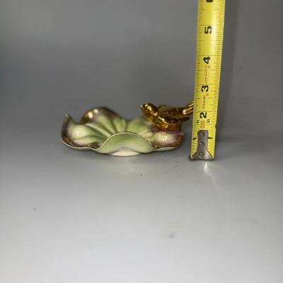 Vintage California Pottery Bird On Flower Trinket Dish By Stewart B McCulloch