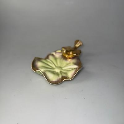 Vintage California Pottery Bird On Flower Trinket Dish By Stewart B McCulloch