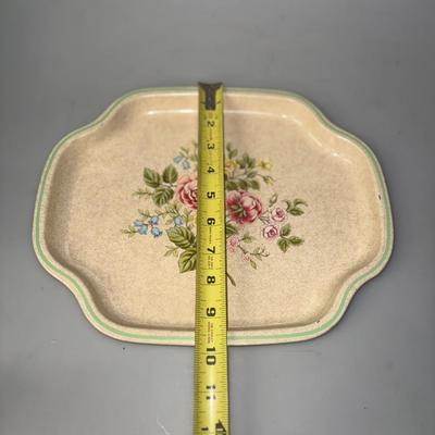 Vintage AVON Floral Metal Tray Made In England For Avon 
