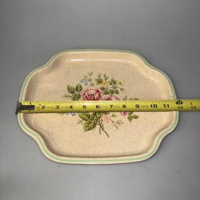 Vintage AVON Floral Metal Tray Made In England For Avon 