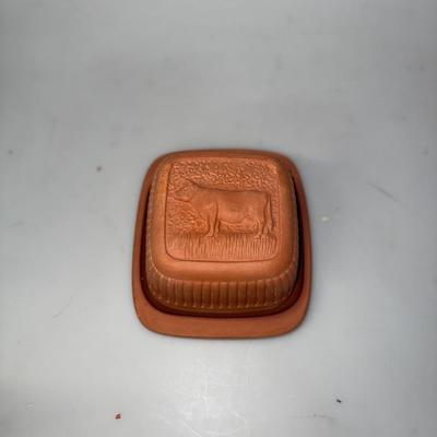 Pig Stoneware (Terracotta) Butter Dish