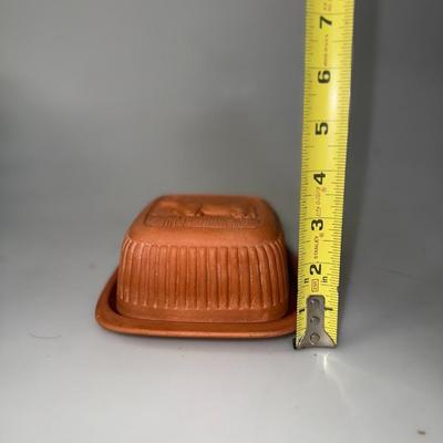 Pig Stoneware (Terracotta) Butter Dish