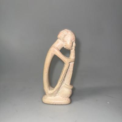 VINTAGE NATURAL STONE CARVED AFRICAN SCULPTURE