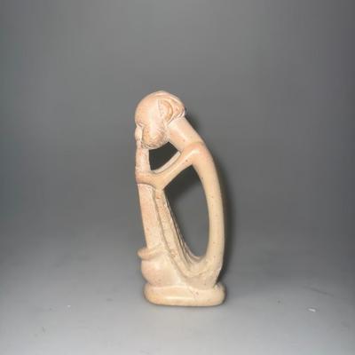 VINTAGE NATURAL STONE CARVED AFRICAN SCULPTURE