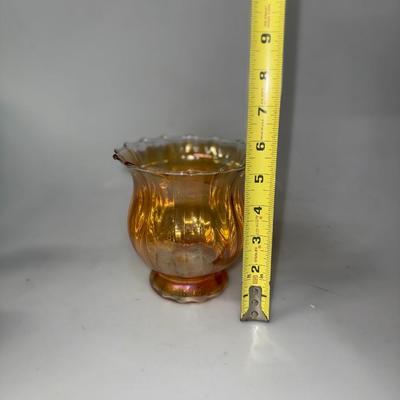 Vintage Fenton Marigold Carnival Glass Compote
