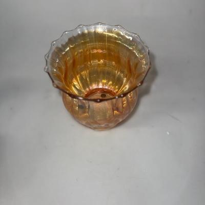 Vintage Fenton Marigold Carnival Glass Compote