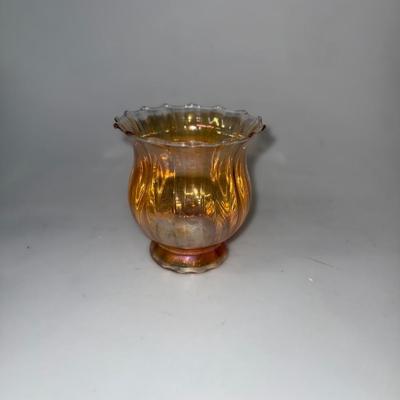 Vintage Fenton Marigold Carnival Glass Compote