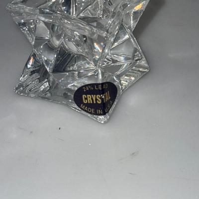 Michael Fina Crystal Pointed Star Candle holders