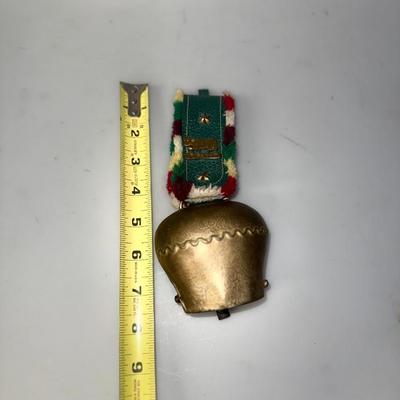 Vintage Lucerne Schmid Switzerland Floral Cow Bell Embroidered Strap (LOT)