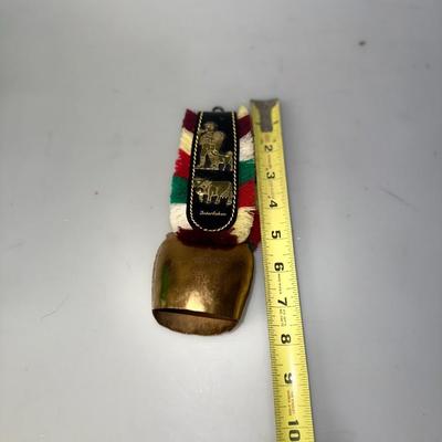 Vintage Lucerne Schmid Switzerland Floral Cow Bell Embroidered Strap (LOT)