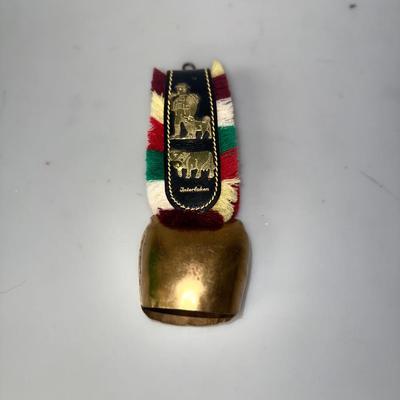Vintage Lucerne Schmid Switzerland Floral Cow Bell Embroidered Strap (LOT)