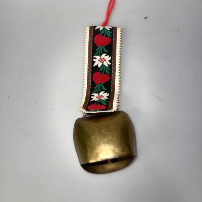 Vintage Lucerne Schmid Switzerland Floral Cow Bell Embroidered Strap (LOT)