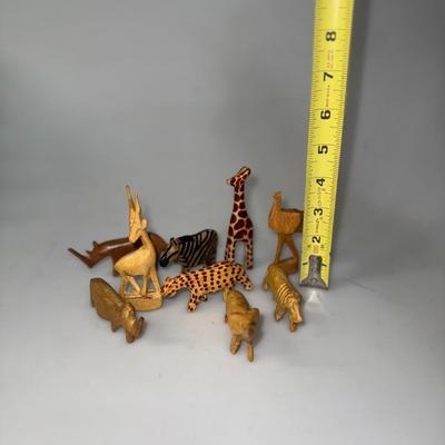 Minature Hand Carved Wooden Animals