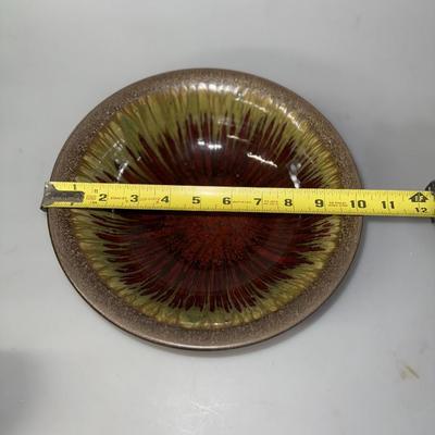 Decorative Pottery Drip Glaze Bowl with Matching Orbs
