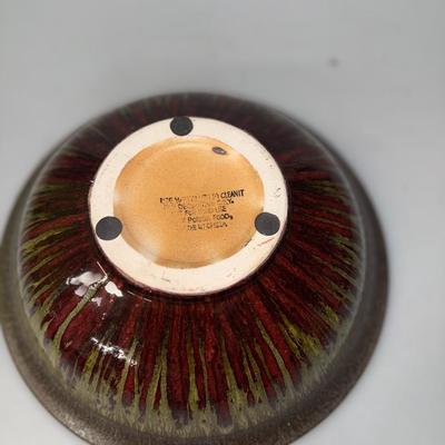 Decorative Pottery Drip Glaze Bowl with Matching Orbs