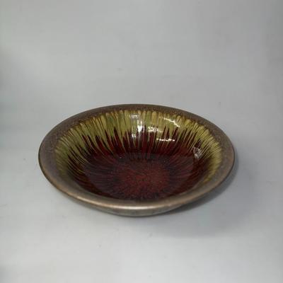 Decorative Pottery Drip Glaze Bowl with Matching Orbs