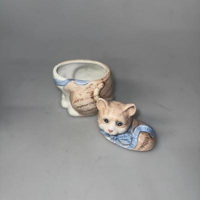 Vintage Ceramic Cat Cream and Sugar