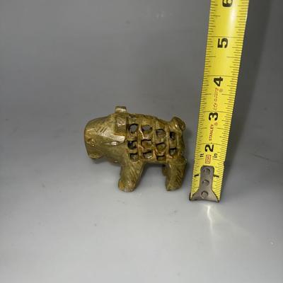 Indian hand carved figures (Donkey, frog, pig)