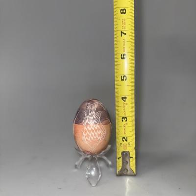 Soapstone Hand Etched Egg Made in Kenya