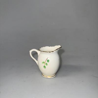 vintage creamer with flowers made of Bone China