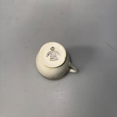 vintage creamer with flowers made of Bone China