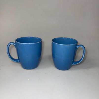 Corelle Retro Stoneware Mugs Blue