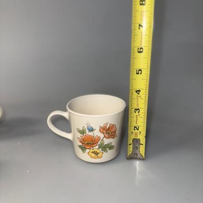 Vintage Corning Royal Garden Mugs (Set of 4)