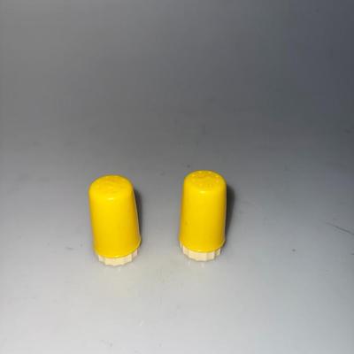 Vintage Yellow Nyssa Oregon Plastic Lipstick Salt and Pepper Shakers