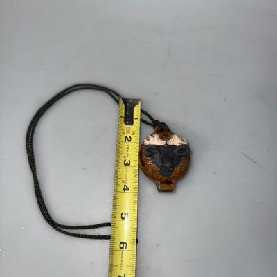 Small Black Clay Moose Ocarina