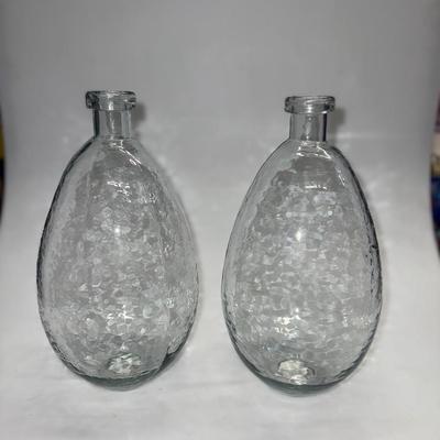 Set of 2 glass vase