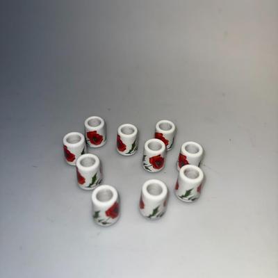 German Made Tiny Ceramic Candle Holders