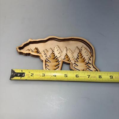 Four Piece 3D Wood Bear