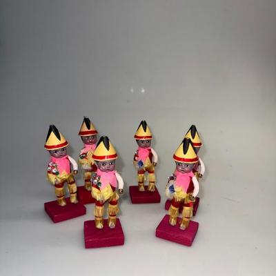 Mexican Original Antique Primitives Dancing Boys