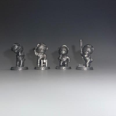 Benjamin Bearington Bear Avon 1983 First Day Back Pewter Miniature Figurine (set of 4)