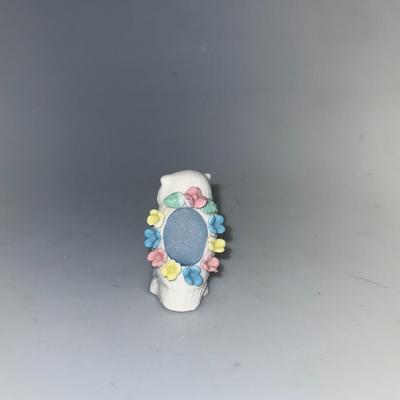 Vintage Ardalt Owl Pin Cushion Ceramic White Fingurine 3”H