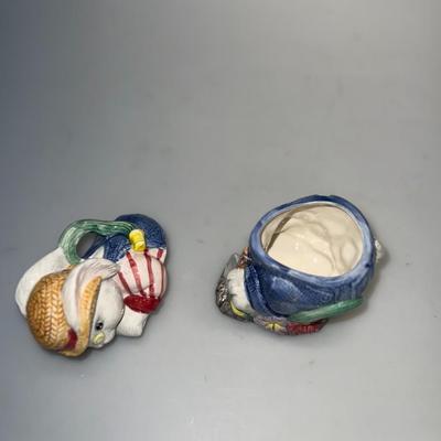 Vintage Fitz and Floyd Gooseberry Bunny Sugar and Duck Creamer