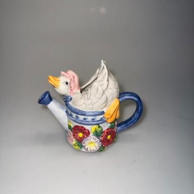 Vintage Fitz and Floyd Gooseberry Bunny Sugar and Duck Creamer