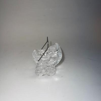 Vintage Crystal Clear Industries 24% Lead Crystal Baby Carriage Stroller Tawain