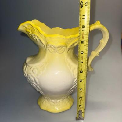 Beautiful Vintage Hobbyist Victorian Pottery Wash Pitcher 1975