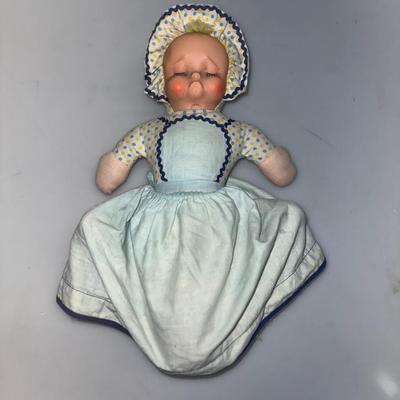 Vintage Knickerbocker Topsy Turvy Baby Doll Happy Sad Awake Asleep 12"-1960