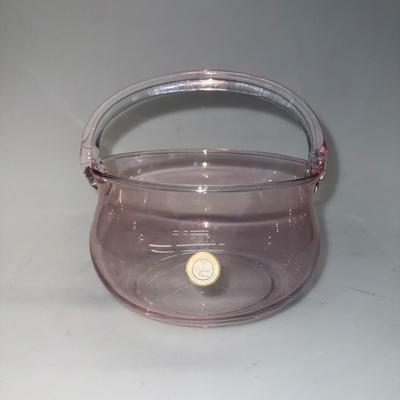 Avon Pink Crystal Clear Bowl